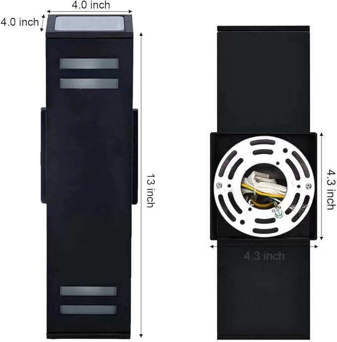Up and Down Outdoor Wall Lights Fixture – ETL Listed, Aluminum Waterproof Wall Mount Square Design- Modern Exterior Lighting Outdoor Wall Sconce for Porch, Patio