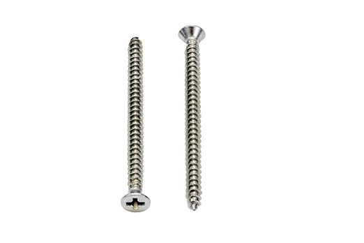 Bolt Dropper #4 x 1-1/4" Stainless Steel Flat Head Phillips Wood Screw, (100 pc), 18-8 (304) Stainless Steel Sheet Metal Screws - Type A Point, Plain Finish