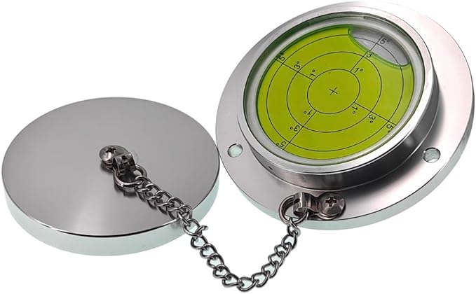 Metal Horizontal Bubble Cow Eye Level Universal Horizontal Bubble Flange Water Bubble Level Horizontal Bubble Small Household (100 * 20mm)