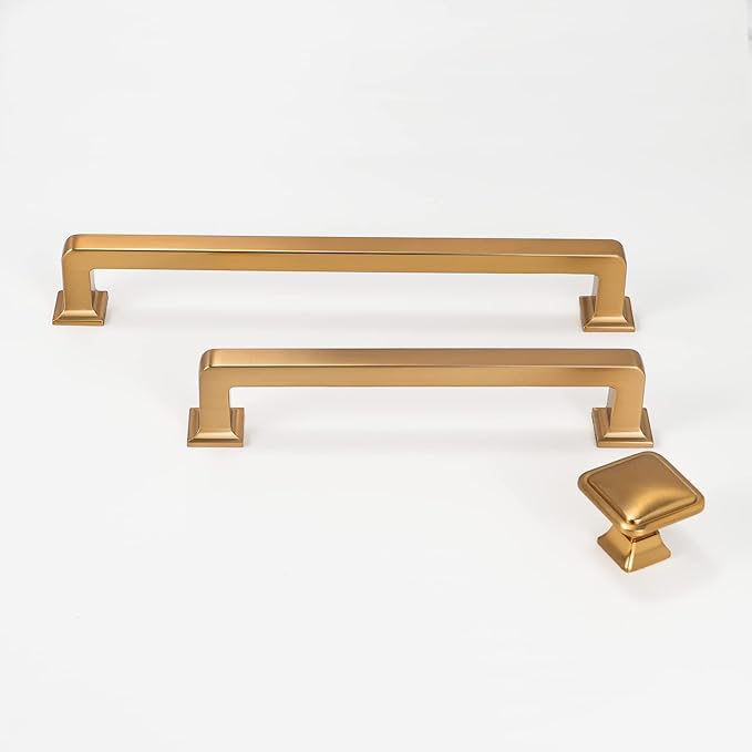 COTYKILEY 10 Pack 7 Inch(177mm) Champagne Copper Kitchen Cabinet Handles Brushed Brass Cabinet Pulls Cabinet Door Handles Gold Kitchen Cabinet Hardware Cupboard Drawer Pulls Dresser Handles