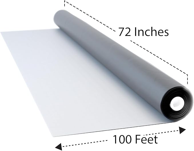 DOCA 72 in x 100 ft Window Screen Mesh - Window Screen Replacement, Fiberglass Mesh Roll for Window, Patio Screen, Porch Screen, or Door - Gray