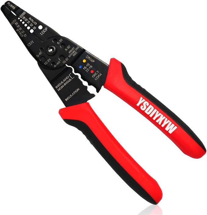 Wire Stripper, 3rd Generation Wire CrimpingTool, 8IN Professional Wire Strippers Cutter for Stripping, Cutting, Sharpening, Cable Cutting from 10-22 AWG
