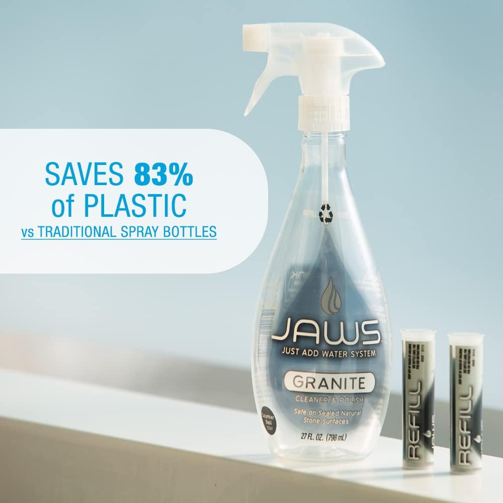 JAWS Granite Cleaner & Polish Refill Pods. Box of 24. Refillable Cleaning Supplies.