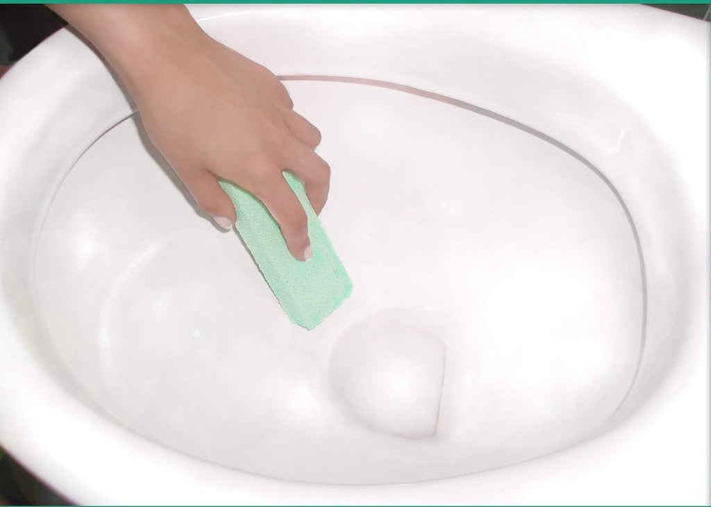 COMPAC HOME Magic-Stone Premium Porcelain Cleaner - Eco-Friendly Recycled Glass Scouring Stick, Professional Lime Scale & Hard Water Stain Remover for Toilet Bowl & Bathroom Fixtures, 2 Pack