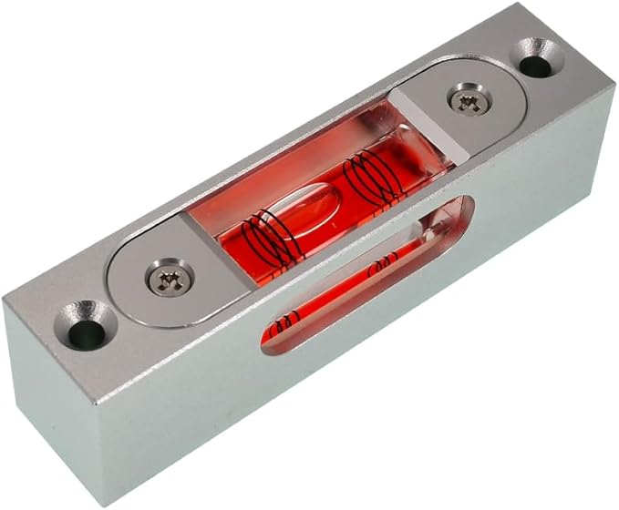 Bar type high-precision level, high-precision aluminum alloy metal adjustable level, bubble square bar type luminous magnetic multi specification ruler (90x21x25mm)