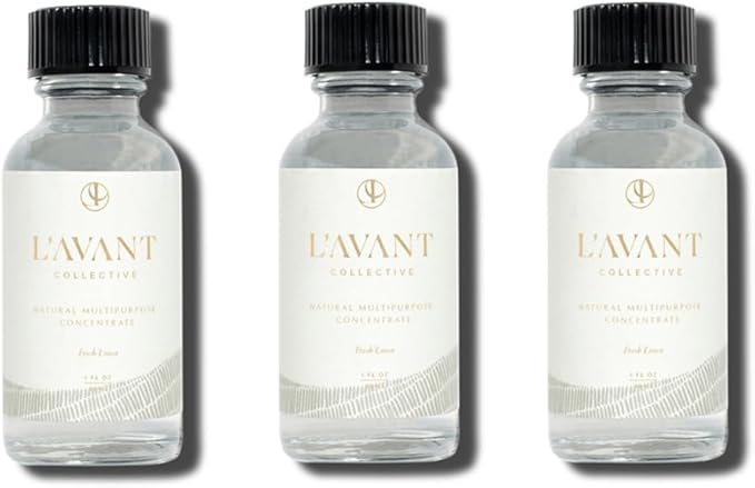 L'AVANT Collective Multipurpose Surface Cleaner Refill (Pack 3) | Provides a Powerful Clean to Remove Grease & Grime | Fresh Linen Scent | 3 x 1 FL oz/29.5 mL