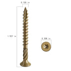 #8 * 2" Deck Screws, (2336pcs) 15 lbs.Exterior Wood Screws, Rust Resistant epoxy Coated, Bronze, T20 Star Bit