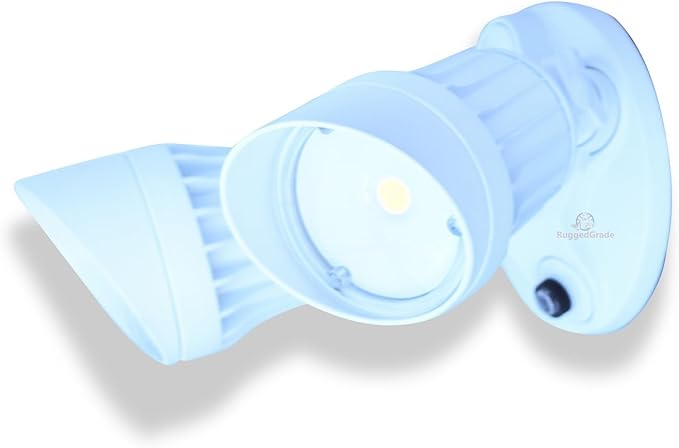 RuggedGrade 20W Lacuna II Series LED Flood Light - 2,400 Lumens - 5000K Bright White - Bronze Housing - Outdoor LED Light - DLC 5.1 Premium