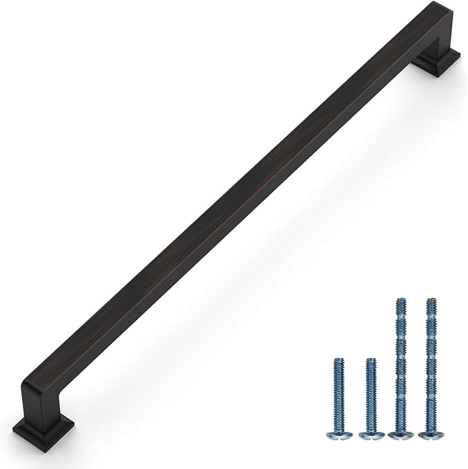 10 Pack 10"(256mm) Matte Black Cabinet Pulls Kitchen Cabinet Handles Drawer Pulls Cupboard Hardware for Cabinets CK0078