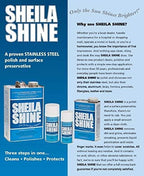 Sheila Shine 1 Gal. Can Stainless Steel Cleaner and Polish, Protects Household Kitchen Surfaces, Removes Grease, Fingerprints & Watermarks, Stainless Steel Cleaner for Appliances, Fridge, Oven & Sinks