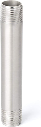 TAISHER 2Pcs Stainless Steel Pipe Fittings, 1/2" NPT x 1/2" NPT Male Threaded, 6" Length Nipple Cast Pipe