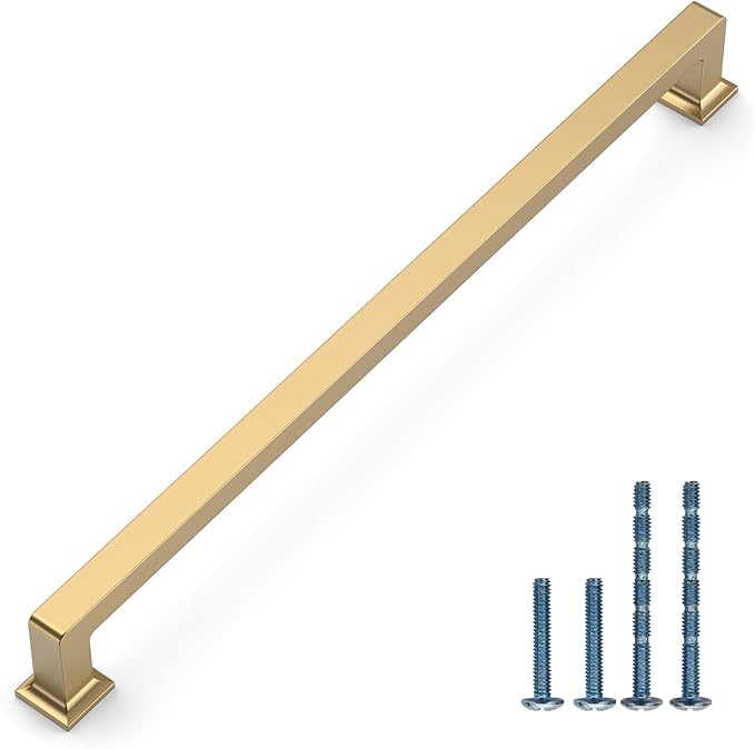 10 Pack 10"(256mm) Champagne Bronze Cabinet Pulls Kitchen Cabinet Drawer Handles Champagne Hardware for Cabinets Cupboard