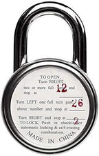 Locker Lock, Combination Lock, Black, 2 in, 24 Locks