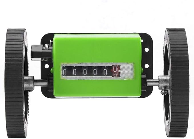 Rolling Meter Counter Digital Rolling Wheel 6 Digit Digital Length Counter for Measuring Textiles, Prints, Faux Leather, with Counter Range: 0-99999.9 Metres