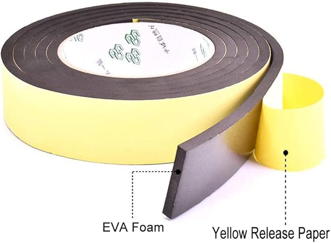 High Density Foam Insulation Tape Adhesive, Seal, Doors, Weatherstrip, Waterproof, Plumbing, HVAC, Windows, Pipes, Cooling, Air Conditioning, Weather Stripping, Craft Tape (66Ft x 1/8’’ x 2’’)