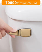 Toilet Handle Replacement Kit, 702 Universal Toilet Flush Handle, Zinc Alloy Toilet Tank Trip Lever with H2 Brass Arm Front-Mount Compatible with American Standard, Mansfield Toilet, Gold