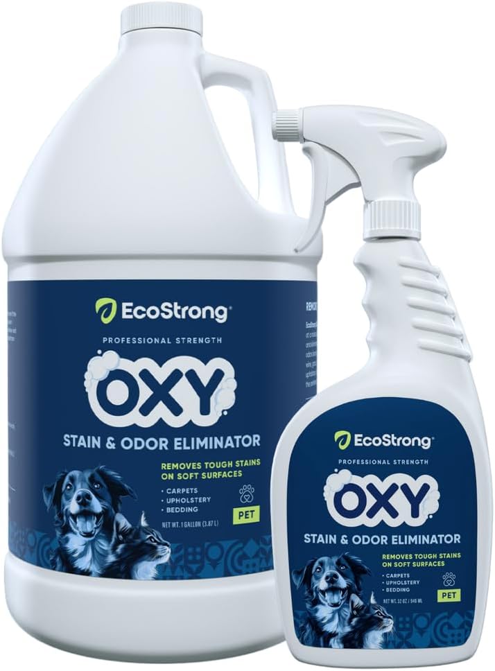 Oxy Pet Carpet Cleaner Spray | Pet Stain Remover for Pet Urine, Cat Pee, Dog Poop | Deep Spot Treating Action on Carpeting, Upholstery, Laundry, Pet Beds & More (160 Fl Oz)