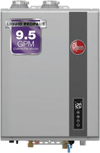 Rheem RRTGH95DVLP3701178 Rheem RTGH Series 9.5 GPM 199,900 BTU 120 Volt Residential Indoor Liquid Propane Tankless Water Heater Stainless Steel