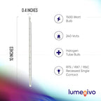 lumenivo 1500 Watt Quartz Halogen Light Bulbs Replacement for GE Proline 24932, Q1500T3CL/PRO-6P 240V T3 Bulb - J Type with R7S Base - Clear Finish - 6 Pack