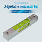 High precision aluminum alloy metal adjustable level bubble small square bar luminous magnetic length 150 hole pitch 130MM