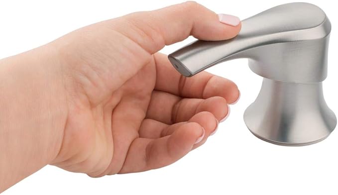 Pfister Miri Kitchen Faucet with Pull Down Sprayer and Soap Dispenser, Single Handle, High Arc, Spot Defense Stainless Steel Finish, F5297MRGS