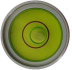 Mini Metal universal horizontal bubble water level level level level balance bubble level round 21x13mm (Silver Green）