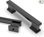 Asidrama 6 Pack 3.75 Inch(96mm) Matte Black Kitchen Cabinet Handles, Cabinet Pulls Kitchen Cabinet Hardware for Cupboard Drawer Pulls