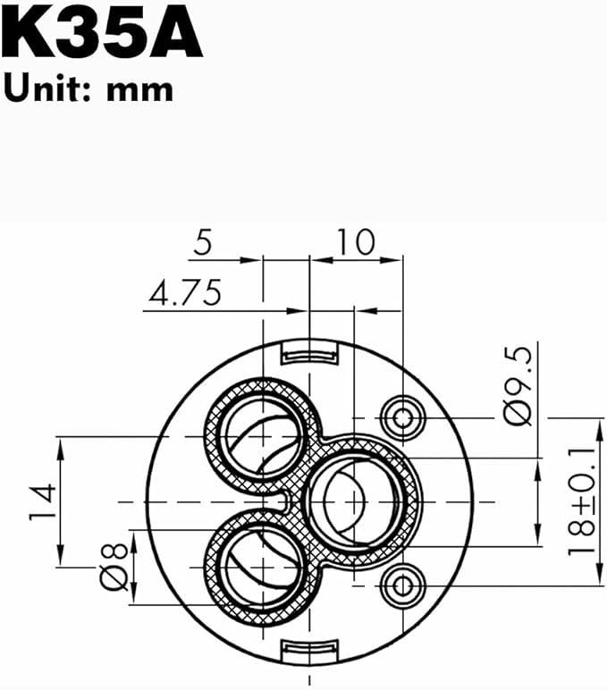 Kerox K35A Faucet Cartridge | Replacement Cartridge for La Torre, Gerber, Danze & Moen| Single Lever Shower Tub Repair Parts | Diameter 35mm 1 3/8" Mixer Tap Cartridge Replacement (1 Pack)