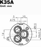 Kerox K35A Faucet Cartridge | Replacement Cartridge for La Torre, Gerber, Danze & Moen| Single Lever Shower Tub Repair Parts | Diameter 35mm 1 3/8" Mixer Tap Cartridge Replacement (1 Pack)