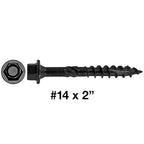 Jake Sales #14 X 2 Heavy Duty Black Timber/Log/Landscaping Wood Screws - Exterior Coated Heavy Duty Screws. 9 x 5 Pound Boxes - ~2,106 Screws