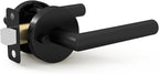 Mega Handles Ronn Privacy Lever & Lock Door Handle Set for Hallway, Closet and Bathroom, Keyless Lock, Heavy Duty Door Levers, Fits All Standard Door Sizes, Screws Included - Matte Black (1 Pack)