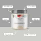 Country Chic All-in-One Chalk Paint for Furniture, Cabinets, Home Decor, Eco-Friendly, Matte Finish, Built-In Primer & Top Coat for Wood, Metal - Cheesecake (Off White) - 4 oz (118 ml)