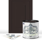 ALL-IN-ONE Paint, Durable cabinet and furniture paint. Built in primer and top coat, no sanding needed. Includes our 30 featured color card - Truffle (warm, dark brown), Quart