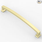 Asidrama 10 Pack 9 Inch(228mm) Brushed Brass Kitchen Cabinet Handles, Cabinet Pulls Kitchen Cabinet Hardware for Cupboard Drawer Pulls