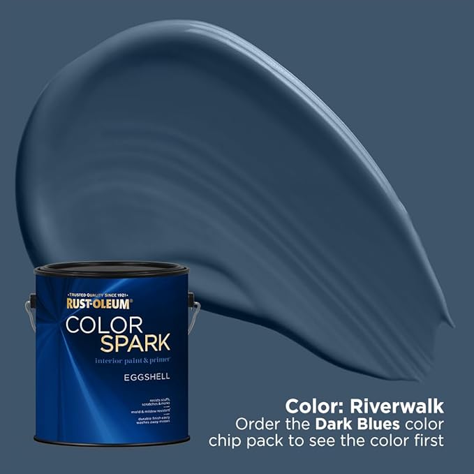Rust-Oleum Color Spark Interior Paint and Primer in One, Eggshell, Riverwalk, 1 Gallon