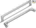10 Pack 7.5 Inch(192mm) Hole Center Modern Polished Chrome Cabinet Pull Handle Timeless Vanity Drawer Pull Handle Classic Cabinet Hardware for Kitchen Dresser Bathroom, Screws Included, Chrome(7.5x10)