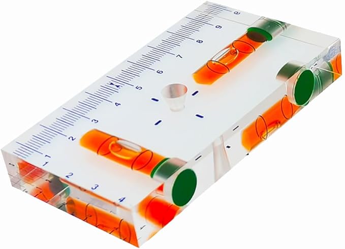 Transparent Rectangular high-Precision T-Shaped Level Integrated Small Household Magnetic Water Level (red, 95 * 51 * 13mm)