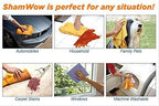 ShamWow Original Super Absorbent Multi-Purpose Cleaning Shammy Chamois Towel Cloth - Holds 10X its Weight in Liquid - Machine Washable - Will Not Scratch (16 Pack, Orange)