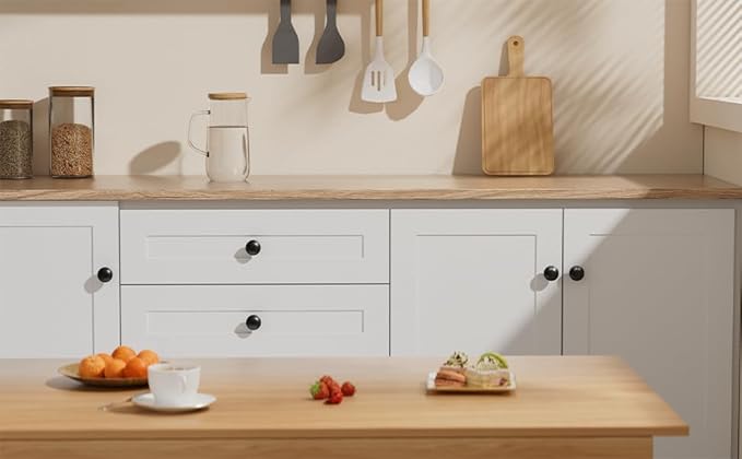 30 Pack Black Cabinet Knobs Kitchen Cabinet Knobs Black Kitchen Hardware for Dresser Drawers，Aluminum Alloy