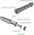 60 Inch Pre Rinse Spray Hose with Heat Resistant Handle Replacement B-0044 for T&S Brass, 1.42 GPM Commercial Sink Sprayer Hose for Restaurant Kitchen Sink Faucet