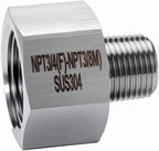 2 pieces Npt3/4 Female to Npt3/8Male Reducer,3/4-3/8Water pipe Adapter, Fabricate of 304 Stainless Steel