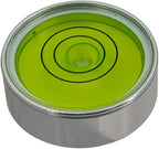 Mini Metal universal horizontal bubble water level balance bubble level round (25 * 10mm (Silver Green）)