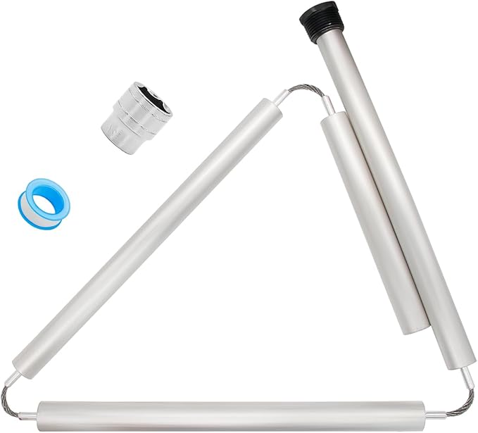 44 Inch Flexible Magnesium Water Heater Anode Rod 3/4" NPT Thread Replacement for AO Smith, Rheem, Reliance, Richmond, Kenmore, GE & State Includes 1-1/16" Hex Socket Tool & Teflon Tape