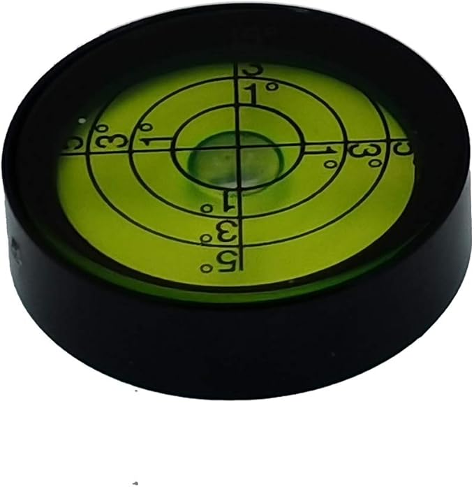 High Precision Horizontal Bubble Cardan Level Horizontal Bead Leveler Round Bubble Spirit Level Diameter 30mm (Green) (30X10mm（With magnetic))