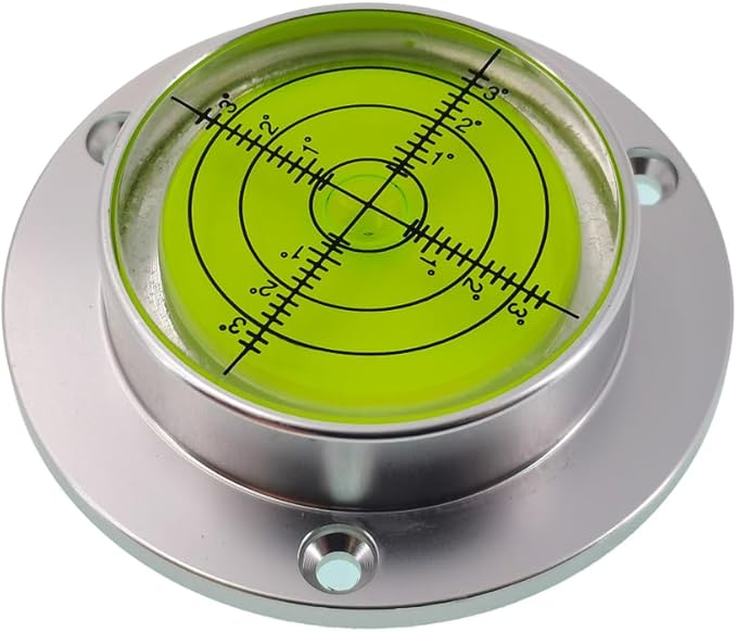 Metal Horizontal Bubble Cow Eye Level Universal Horizontal Bubble Flange Water Bubble Level Horizontal Bubble Small Household (60 * 14mm)