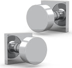 Mega Handles SUANA Dummy Door Knob for Hallway, Closet and Bathroom, Reversible Heavy Duty Design Door Knobs, Fits All Standard Door Sizes, Screws Included - Polished Chrome (2 Pack)
