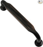 Alzassbg 6 Pack Oil Rubbed Bronze Cabinet Handles, 3-3/4 Inch(96mm) Hole Centers Arch Modern Cabinet Pulls Kitchen Cabinets Hardware for Cabinets and Drawers AL3503ORB