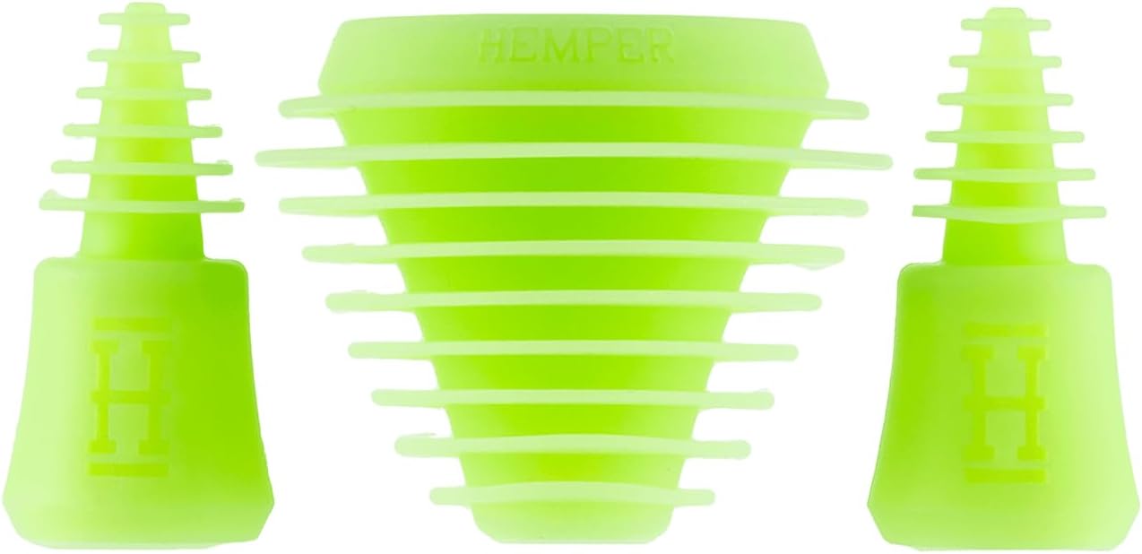 Hemper Plugs + Caps | Universal Cleaning Plugs for Glass Water Pipes & More | Fits Male & Female Joints | Leak-Proof Seal | Hassle-Free Cleaning | Durable, Reusable & Easy to Use - (Glow In The Dark)