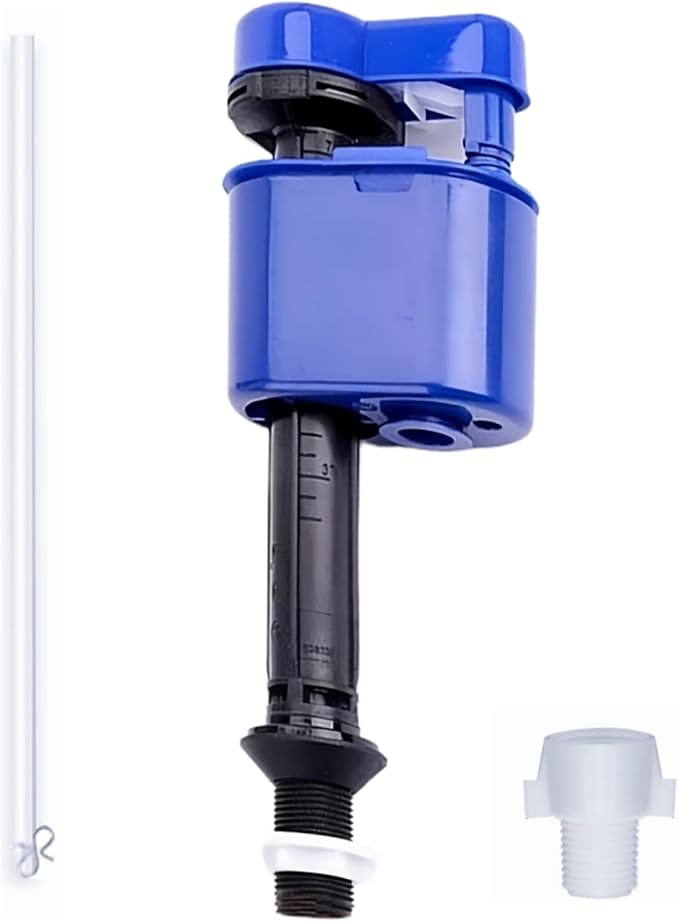Toilet Fill Valve Replacement Kit, Toilet Fill Valve with G3/4 Connector, Includes G1/2 Adapter and Refill Tube, Compatible with TOTO WC Tank Repair Parts