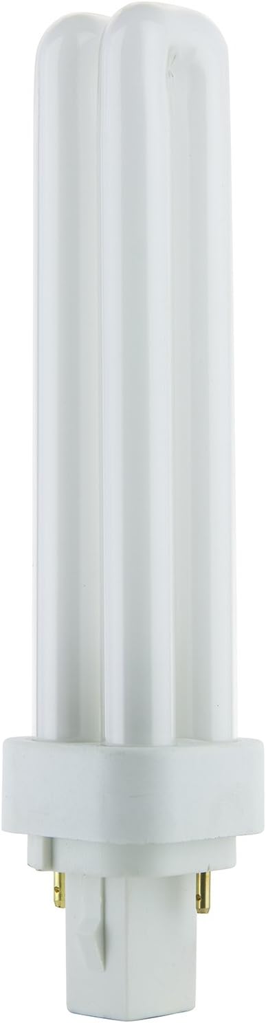 Sunlite PLD18/SP30K/10PK 3000K Warm White Fluorescent 18W PLD Double U-Shaped Twin Tube CFL Bulbs with 2-Pin G24D-2 Base (10 Pack)